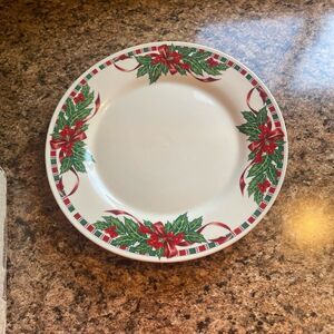 Home Essentials Tartan Ribbon Dinner Plate christmas holiday replacement